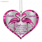Luvingrace M25 Flamingo Couple God Blessed Personalized Ornament
