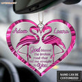 Luvingrace M25 Flamingo Couple God Blessed Personalized Ornament