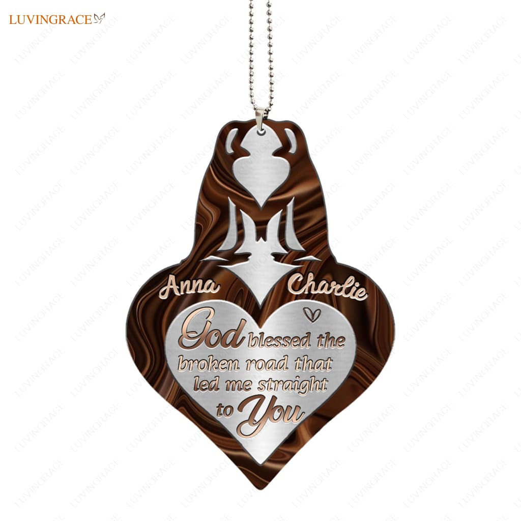 Luvingrace M26 Penguin Couple God Blessed Personalized Ornament