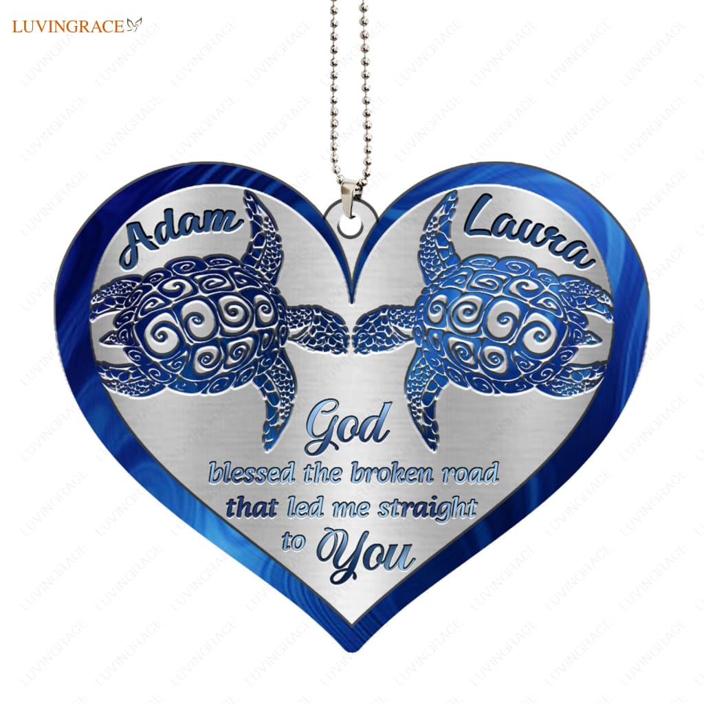 Luvingrace M29 Sea Turtle Couple God Blessed Personalized Ornament