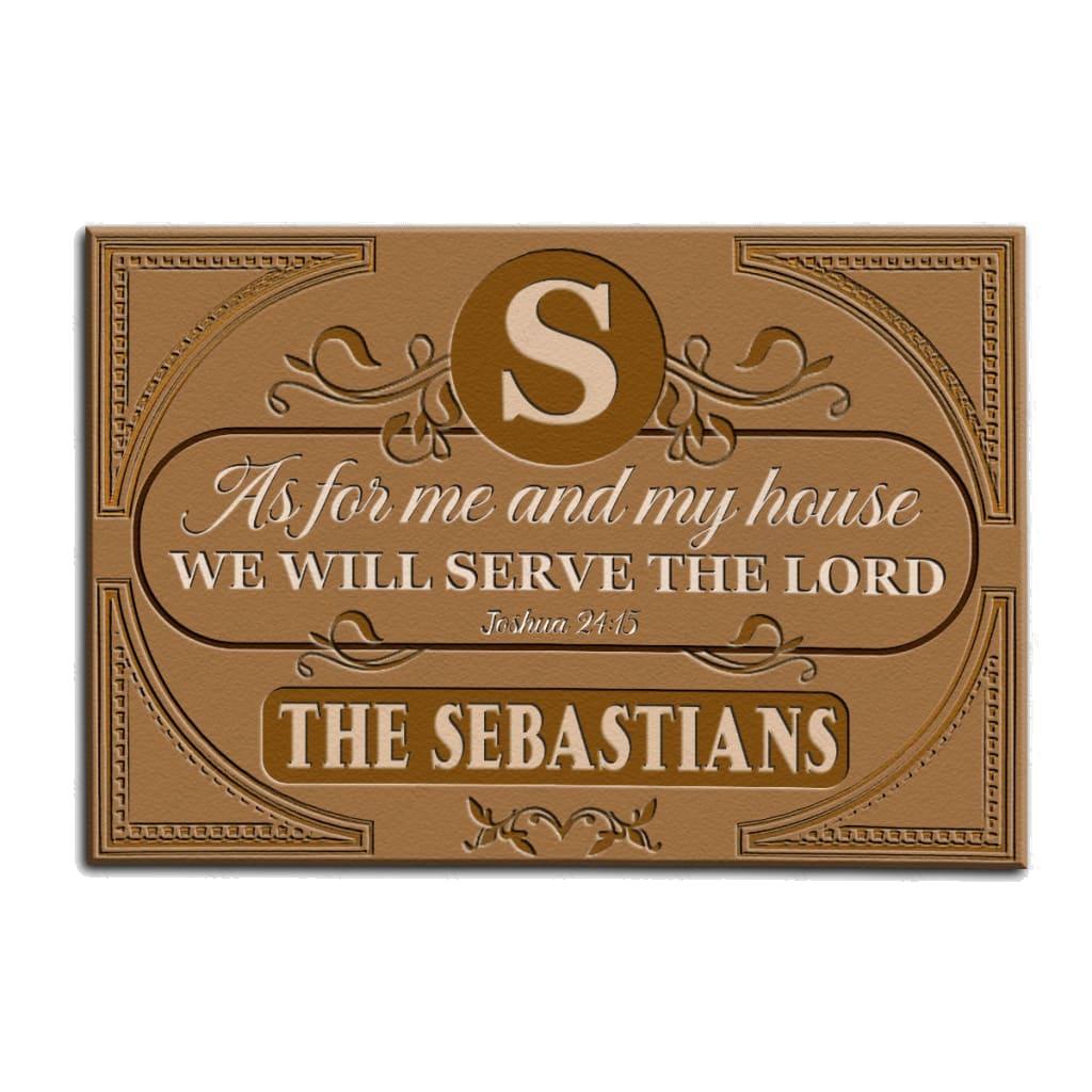 Luvingrace M30 Decorative Monogram Collection As For My House Personalized Doormat