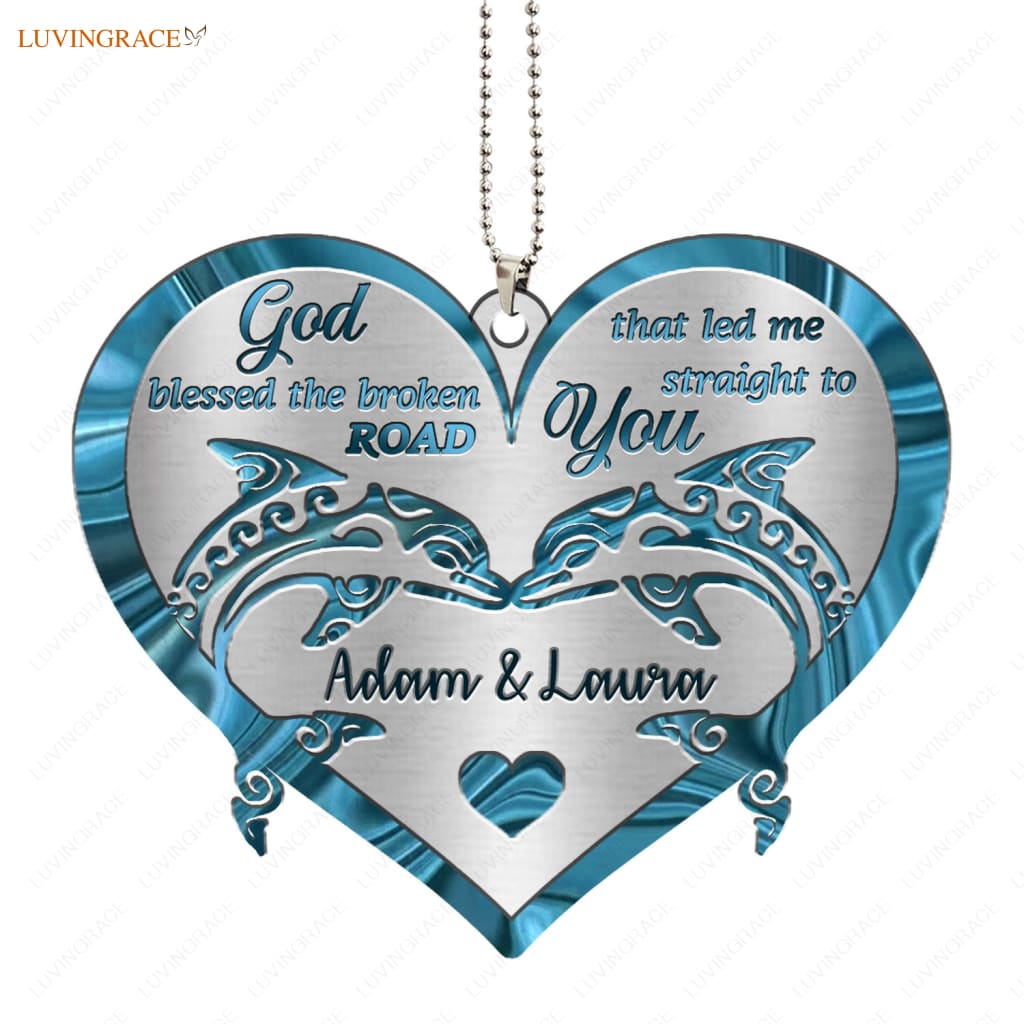 Luvingrace M30 Dolphin Couple God Blessed Personalized Ornament