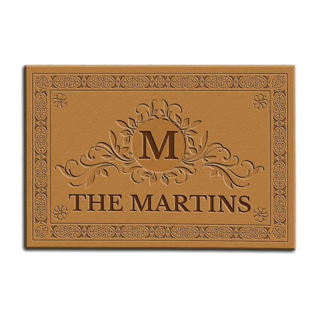 Luvingrace M31 Decorative Monogram Collection Family Name Personalized Doormat