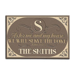 Printfamily M32 Decorative Monogram Collection As For My House Personalized Doormat