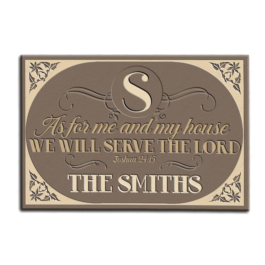 Luvingrace M32 Decorative Monogram Collection As For My House Personalized Doormat