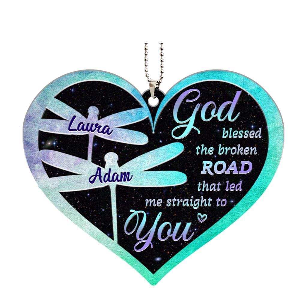 Luvingrace M33 Dragonfly Couple God Blessed Personalized Ornament
