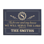 Printfamily M33 Elegant Monogram Collection As For My House Personalized Doormat