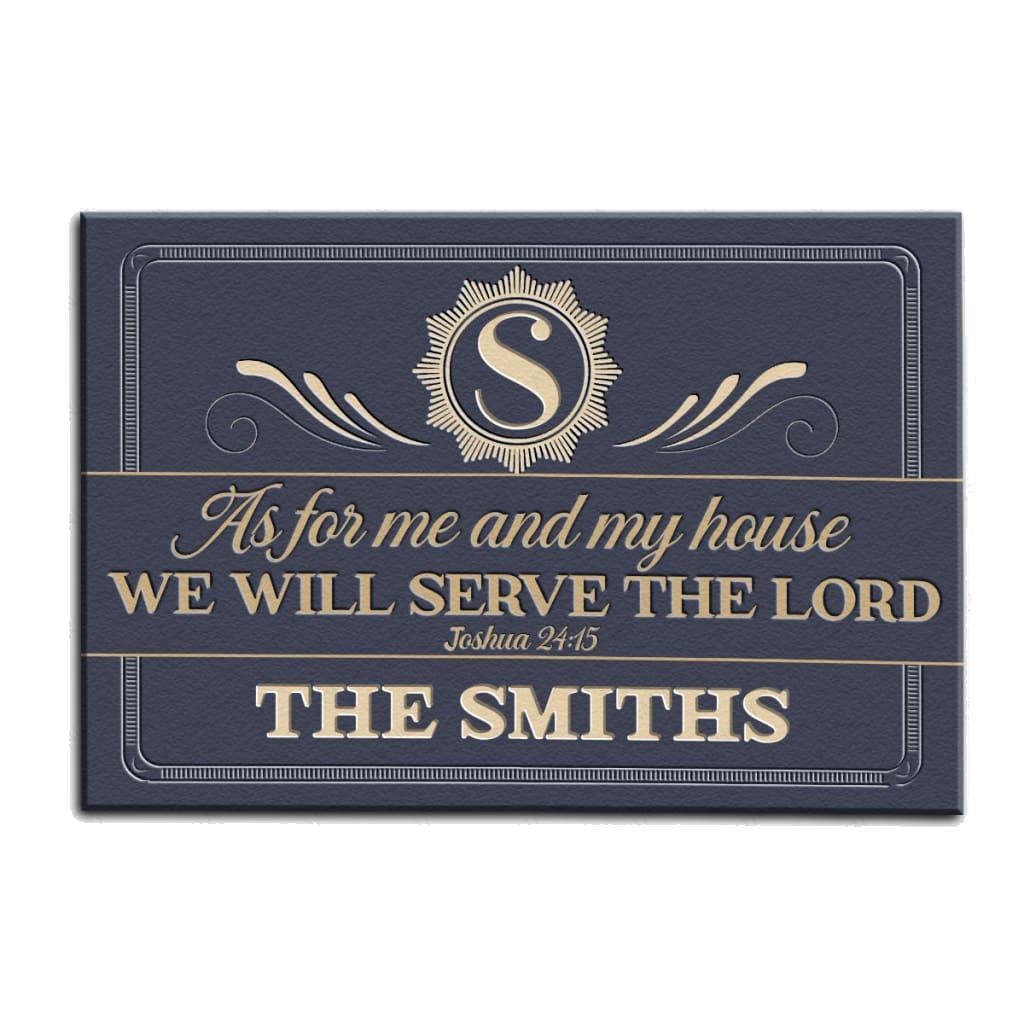 Luvingrace M33 Elegant Monogram Collection As For My House Personalized Doormat