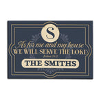 Printfamily M34 Elegant Monogram Collection As For My House Personalized Doormat