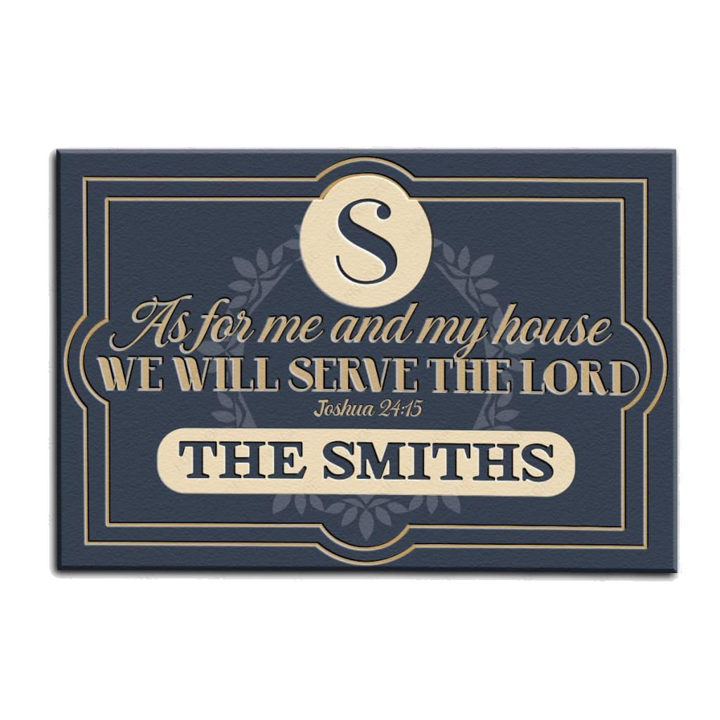 Luvingrace M34 Elegant Monogram Collection As For My House Personalized Doormat
