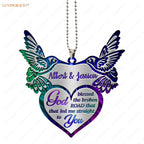 Printfamily M35 Hummingbird Couple God Blessed Personalized Ornament