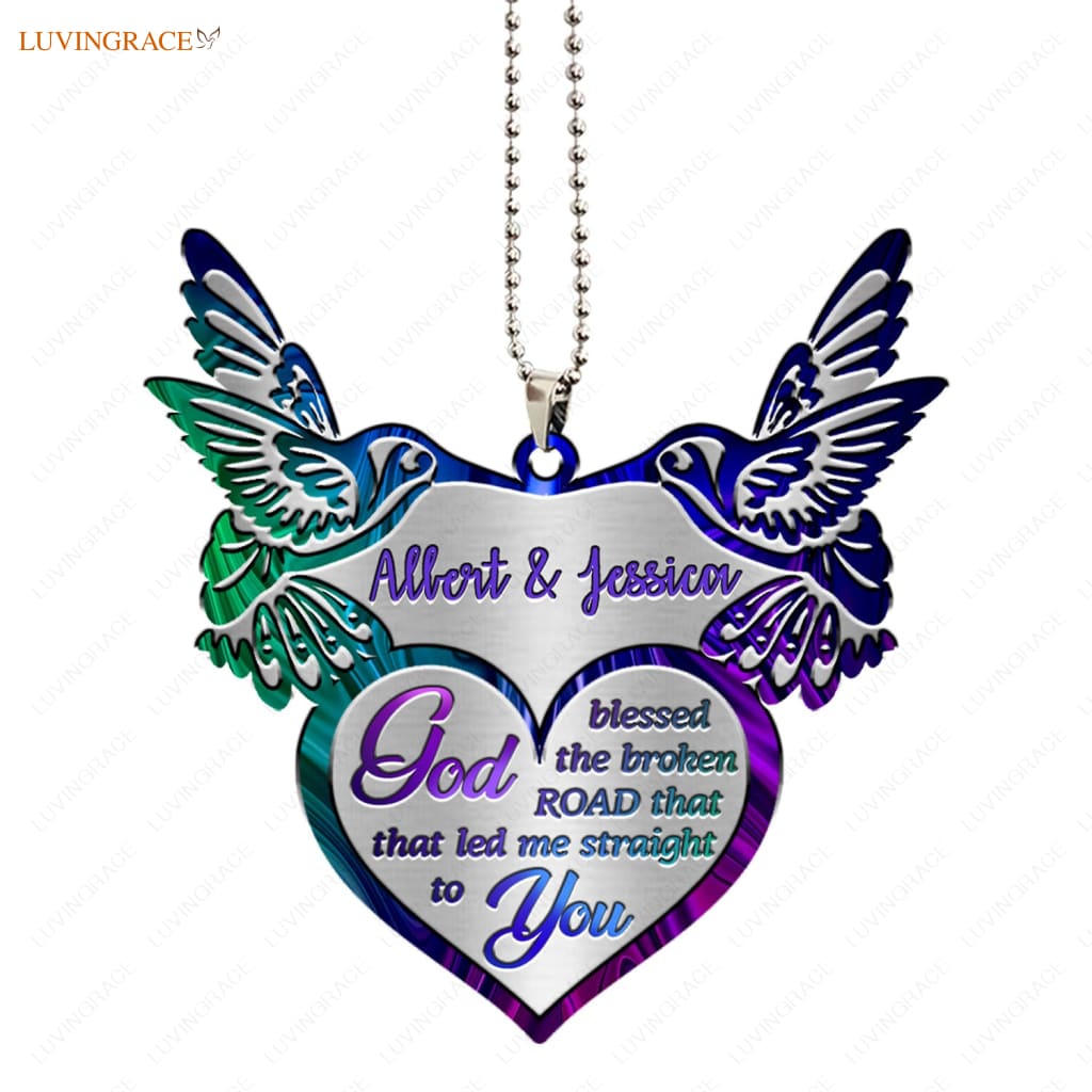 Luvingrace M35 Hummingbird Couple God Blessed Personalized Ornament