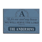 Printfamily M36 Elegant Monogram Collection As For My House Personalized Doormat