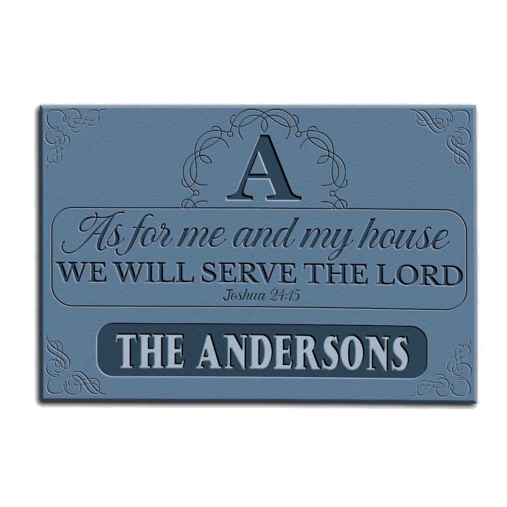 Luvingrace M36 Elegant Monogram Collection As For My House Personalized Doormat