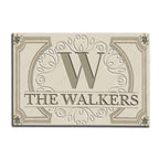 Luvingrace M37 Elegant Monogram Collection Family Name Personalized Doormat