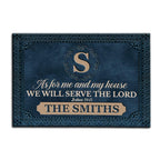 Printfamily M38 Elegant Monogram Collection As For My House Personalized Doormat