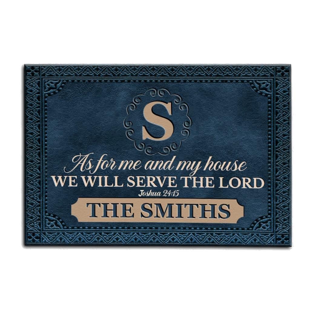 Luvingrace M38 Elegant Monogram Collection As For My House Personalized Doormat