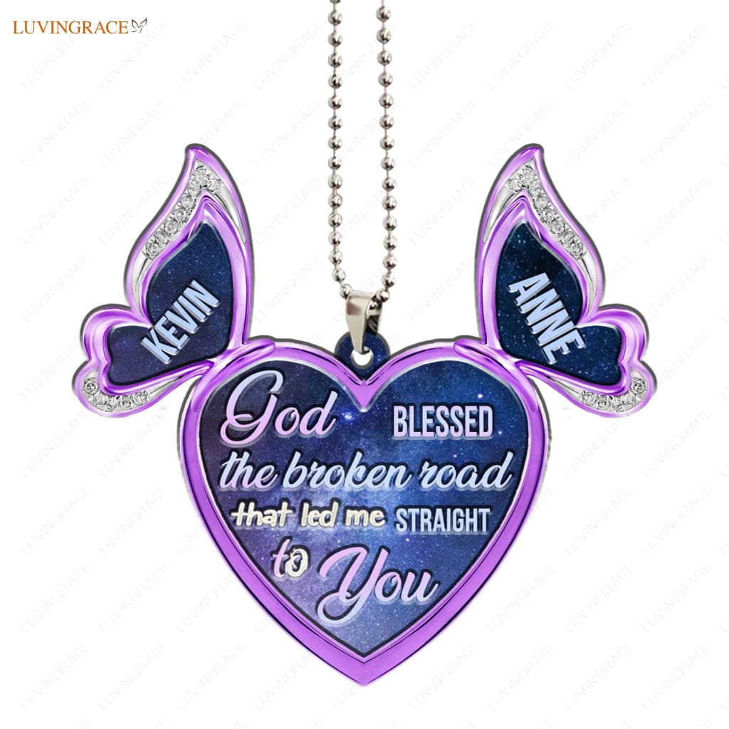 Luvingrace M39 Butterfly Couple God Blessed Personalized Ornament