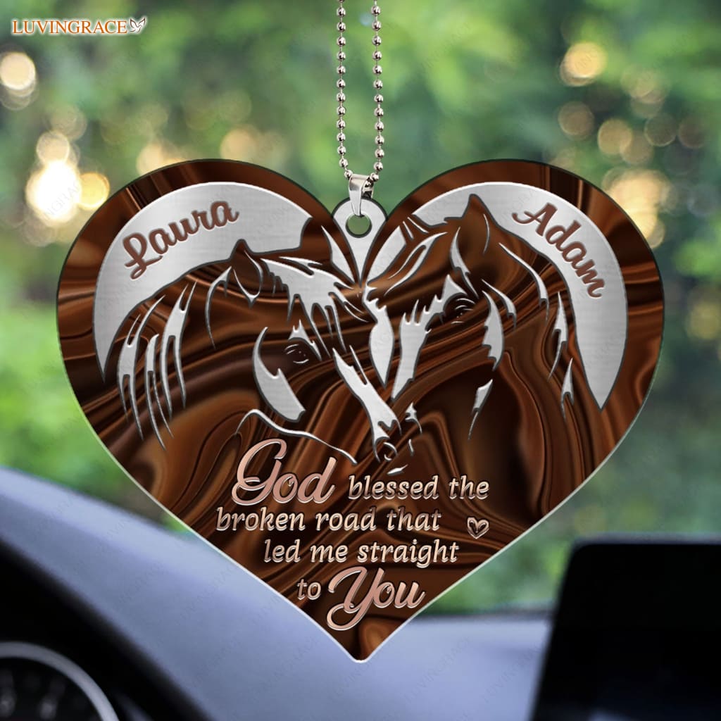 Luvingrace M40 Horse Couple God Blessed Personalized Ornament