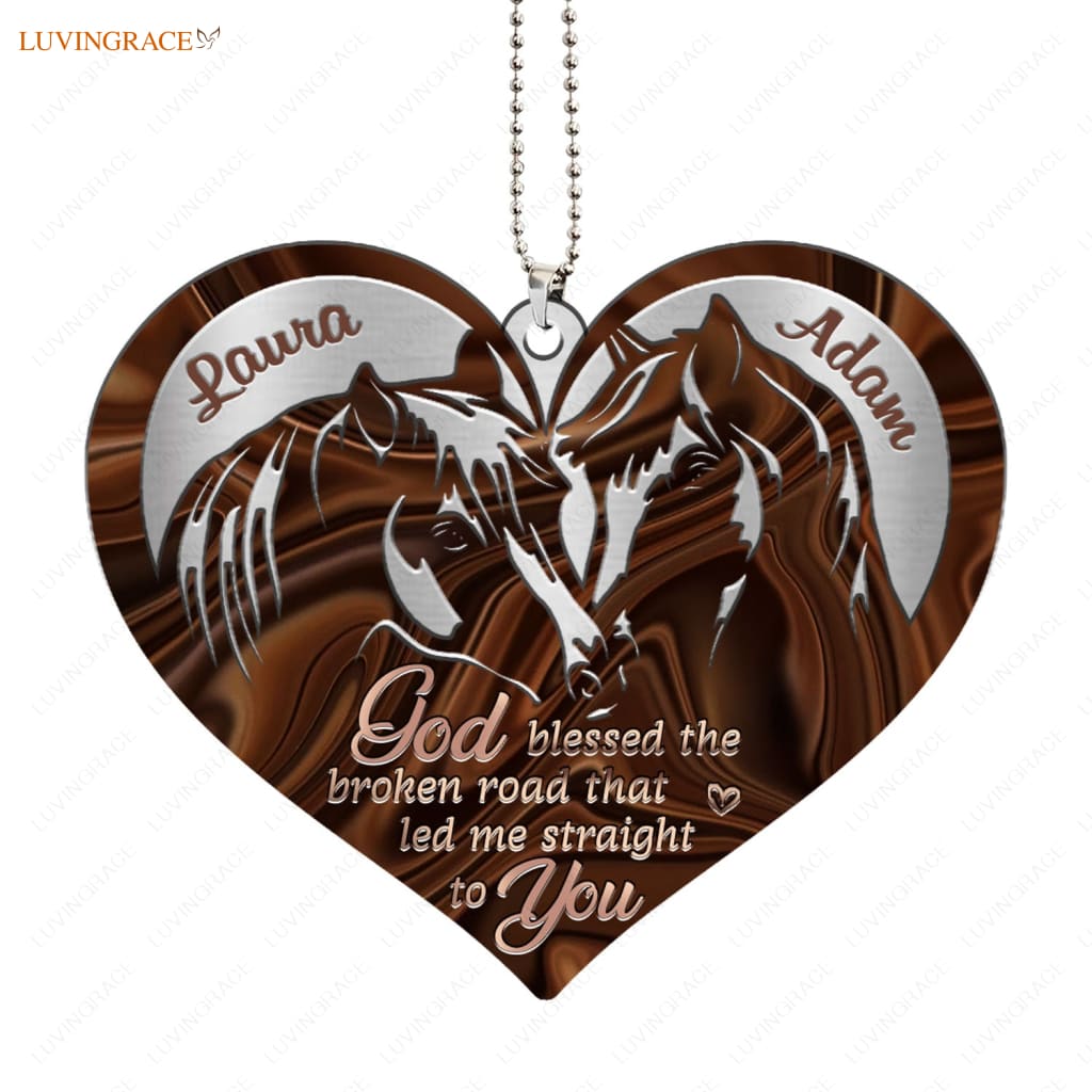 Luvingrace M40 Horse Couple God Blessed Personalized Ornament