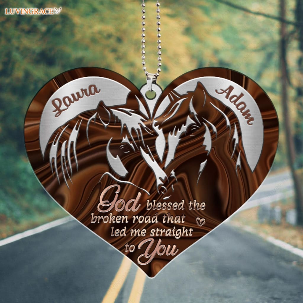 Luvingrace M40 Horse Couple God Blessed Personalized Ornament