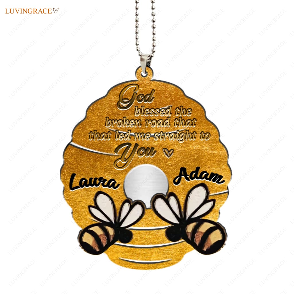 Luvingrace M42 Bee Couple God Blessed Personalized Ornament