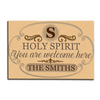 Printfamily M42 Luxury Monogram Collection Holy Spirit Personalized Doormat