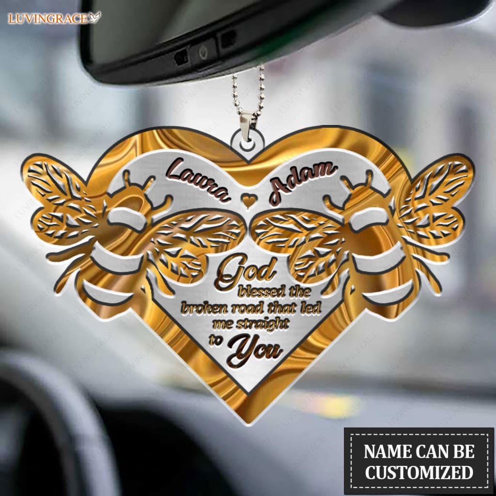 Luvingrace M43 Bee Couple God Blessed Personalized Ornament