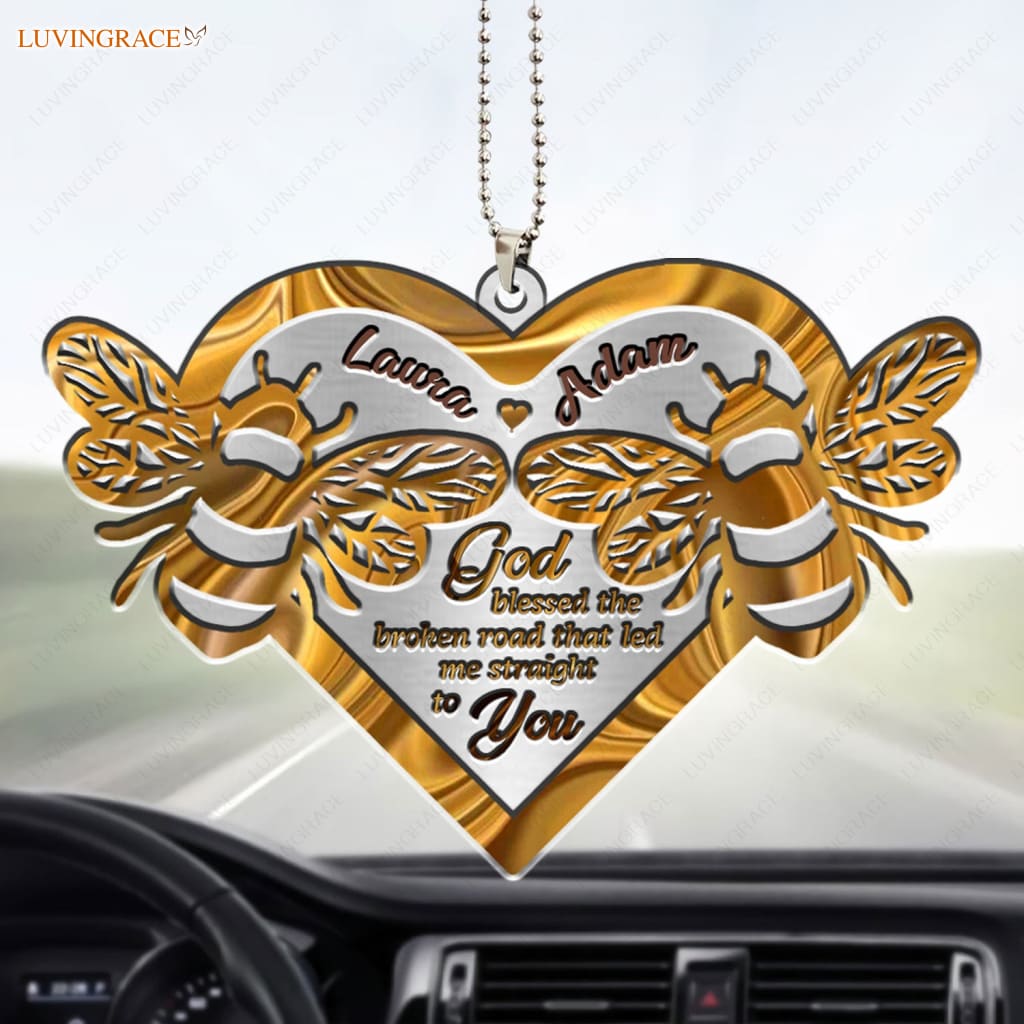 Luvingrace M43 Bee Couple God Blessed Personalized Ornament