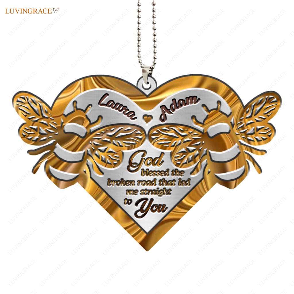 Luvingrace M43 Bee Couple God Blessed Personalized Ornament