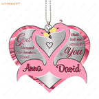 Printfamily M45 Flamingo Couple God Blessed Personalized Ornament