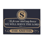 Printfamily M45 Luxury Monogram Collection As For My House Personalized Doormat