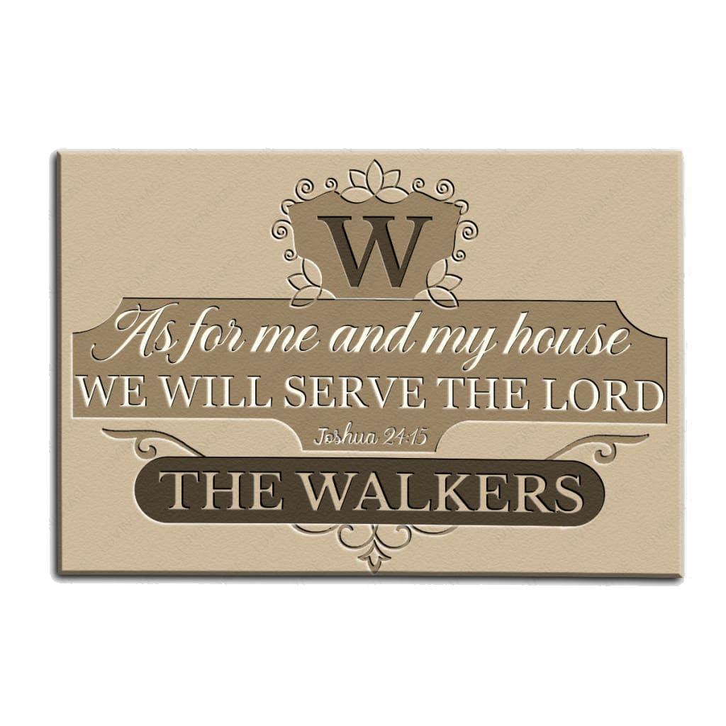 Luvingrace M46 Luxury Monogram Collection As For My House Personalized Doormat