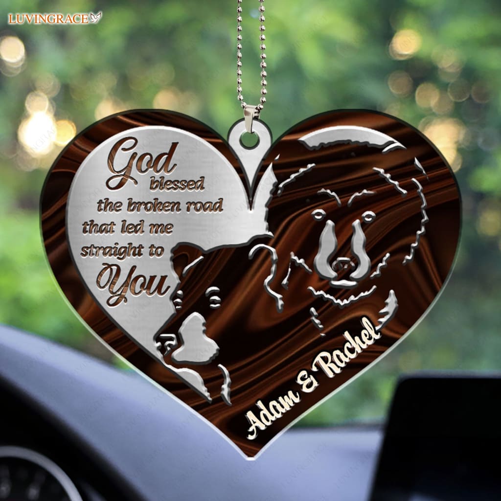 Luvingrace M47 Bear Couple God Blessed Personalized Ornament