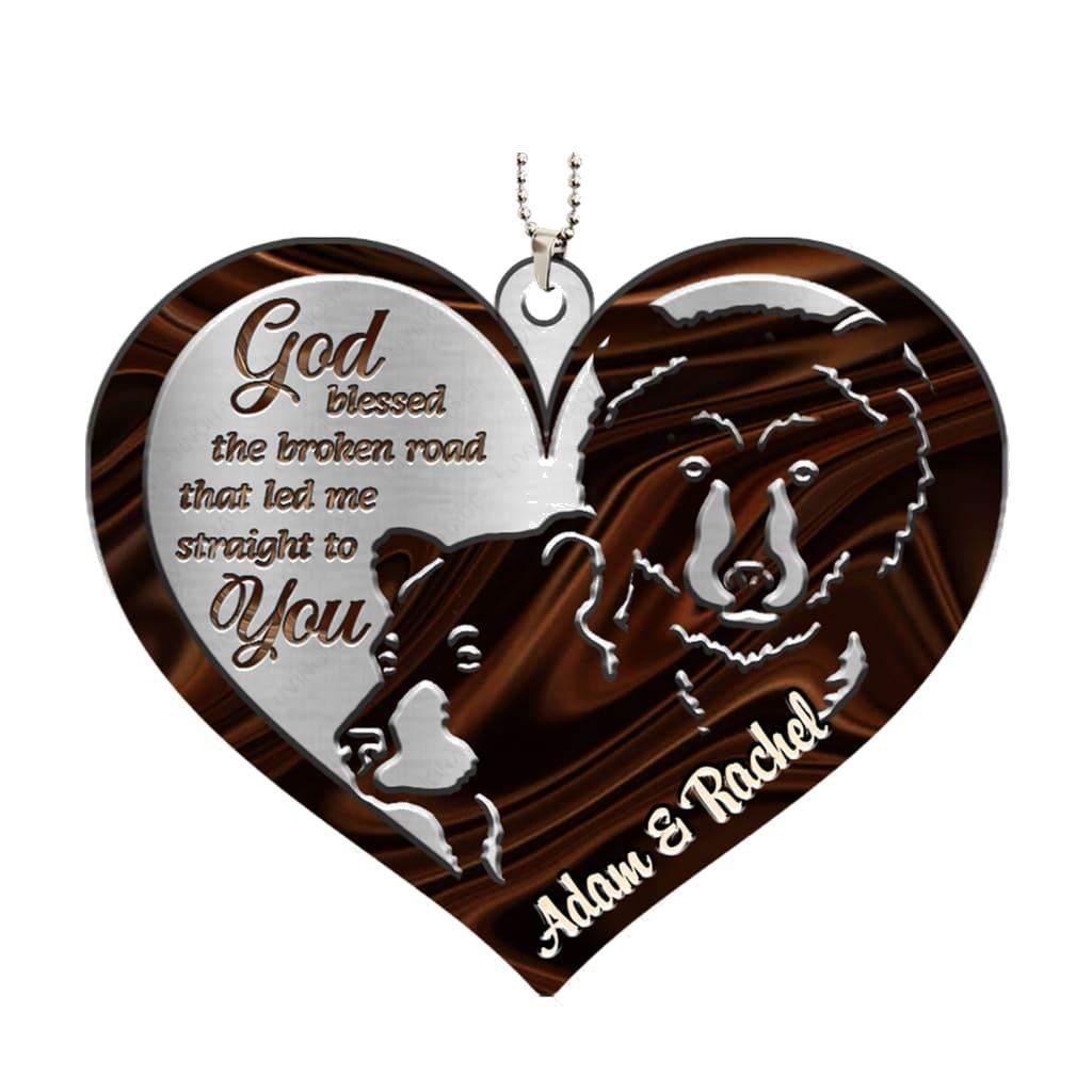Luvingrace M47 Bear Couple God Blessed Personalized Ornament