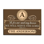 Printfamily M47 Luxury Monogram Collection As For My House Personalized Doormat