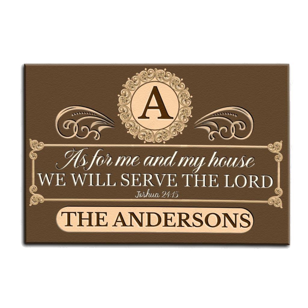 Luvingrace M47 Luxury Monogram Collection As For My House Personalized Doormat