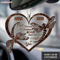 Luvingrace M48 Dragonfly Couple God Blessed Personalized Ornament