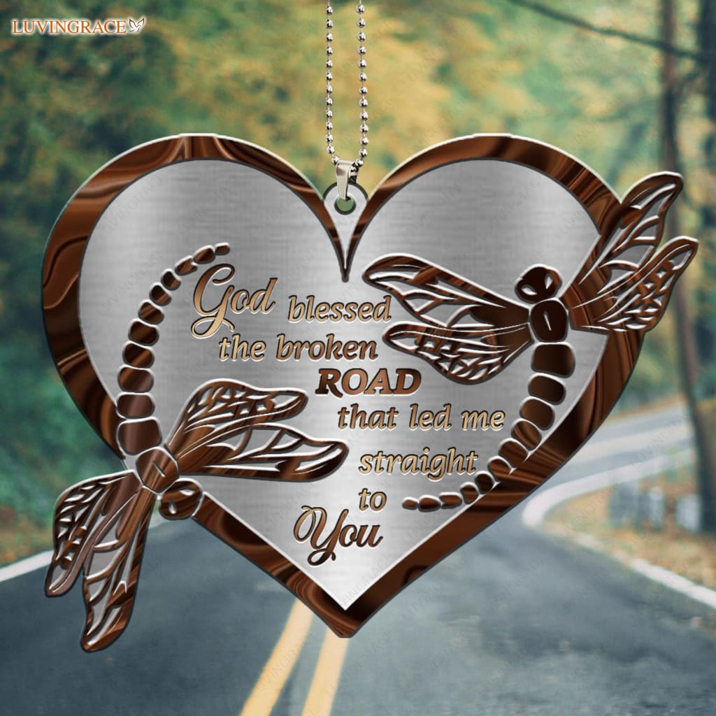 Luvingrace M48 Dragonfly Couple God Blessed Personalized Ornament