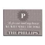 Printfamily M49 Luxury Monogram Collection As For My House Personalized Doormat