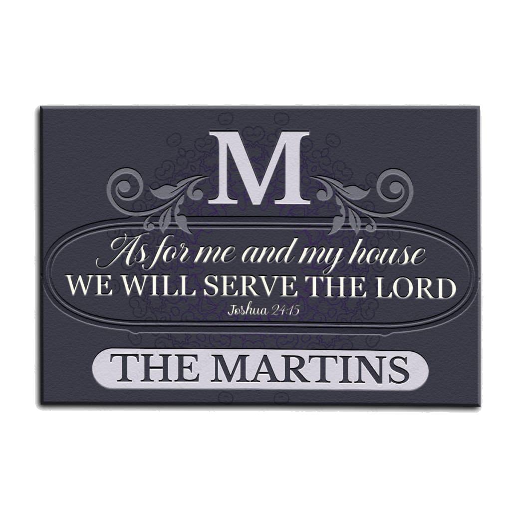 Luvingrace M51 Luxury Monogram Collection As For My House Personalized Doormat