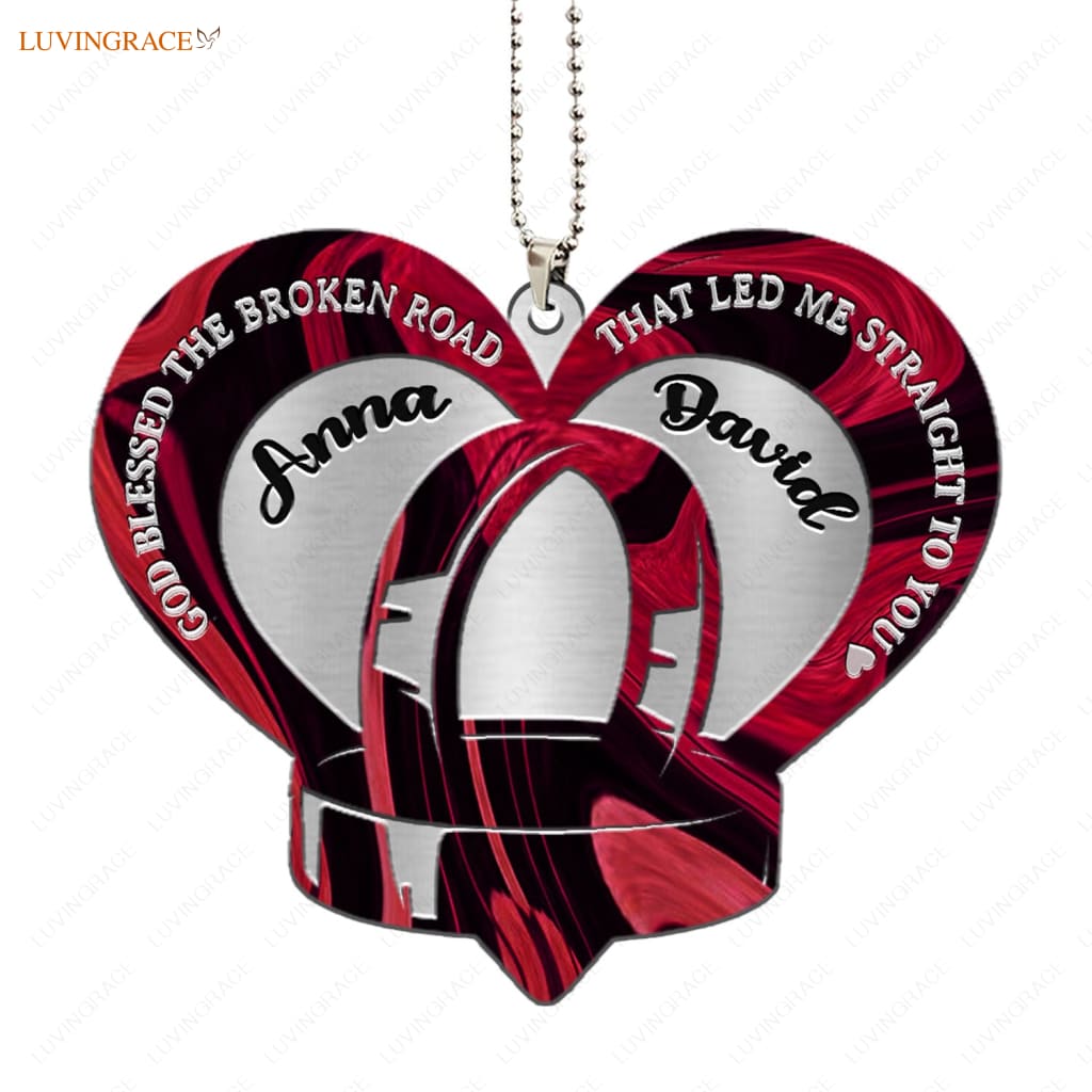 Luvingrace M51 Wedding Anniversary God Blessed Personalized Couple Ornament