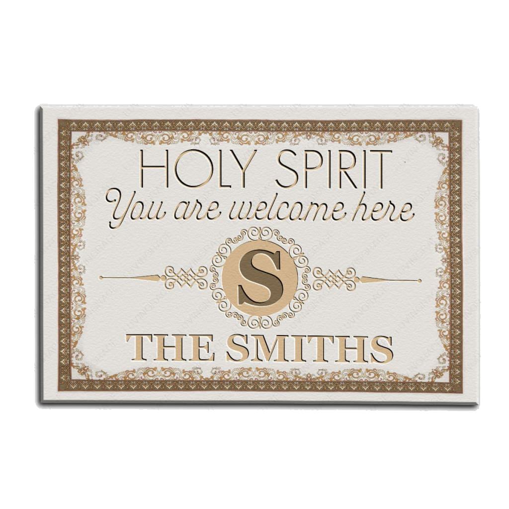 Luvingrace M53 Luxury Monogram Collection Holy Spirit Personalized Doormat