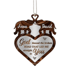 Printfamily M54 Elephant Couple God Blessed Personalized Ornament