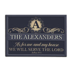 Printfamily M54 Luxury Monogram Collection As For My House Personalized Doormat