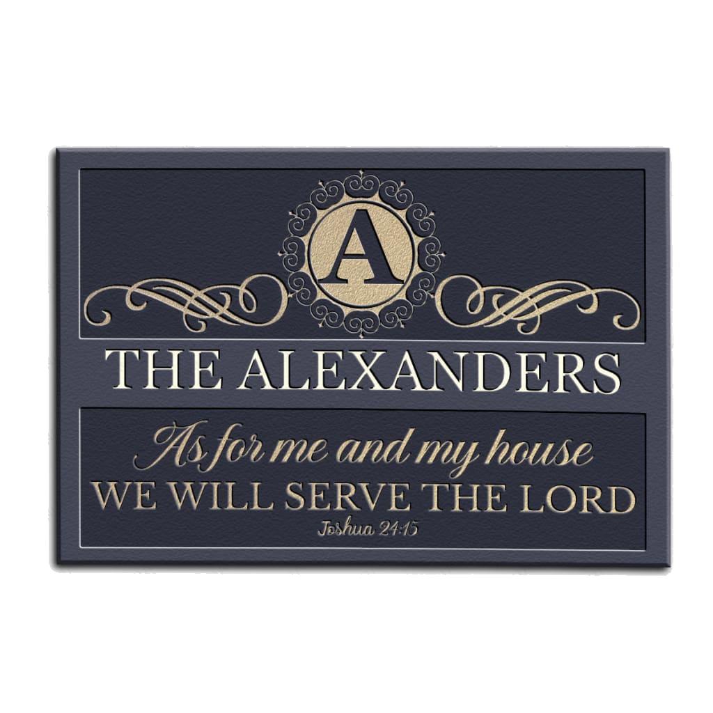 Luvingrace M54 Luxury Monogram Collection As For My House Personalized Doormat