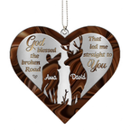 Printfamily M55 Deer Couple God Blessed Personalized Ornament