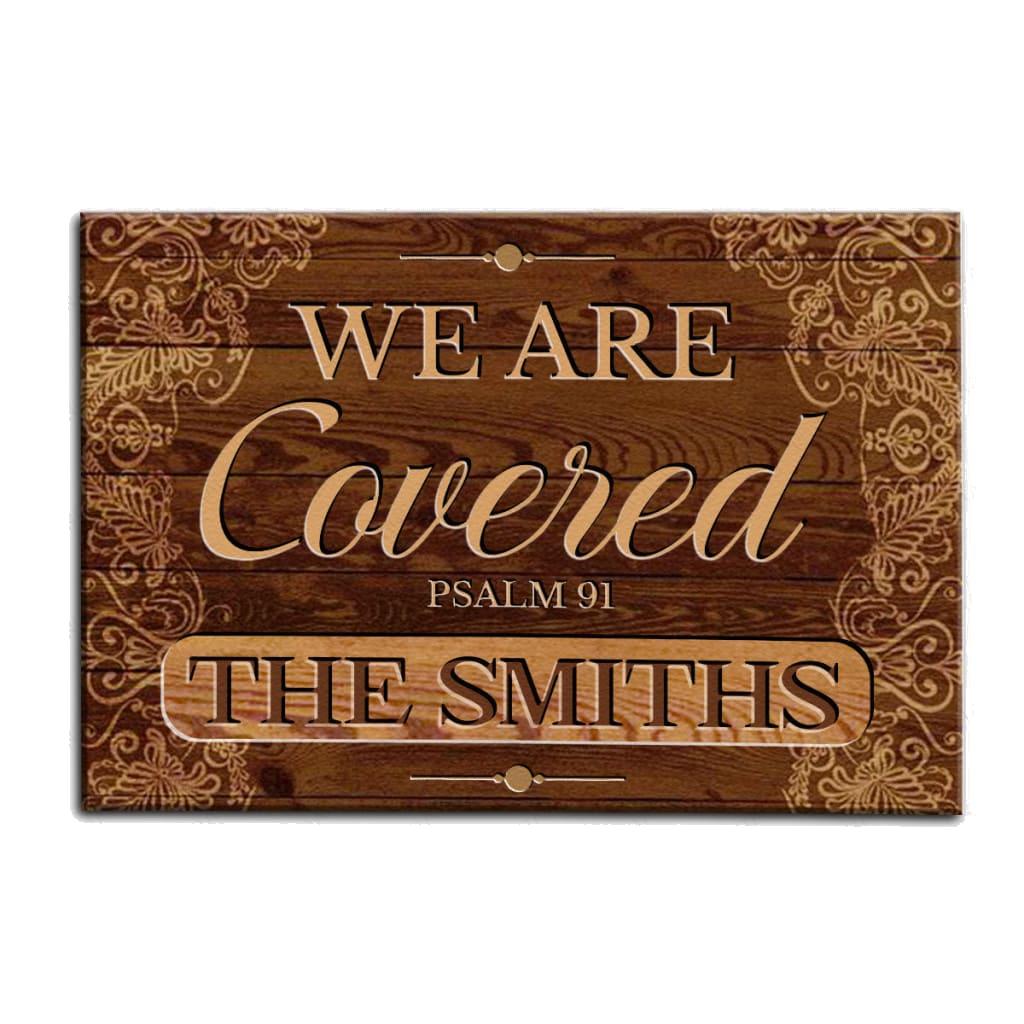 Luvingrace M56 Decorative Monogram Collection We Are Covered Personalized Doormat