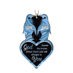 Printfamily M56 Penguin Couple God Blessed Personalized Ornament