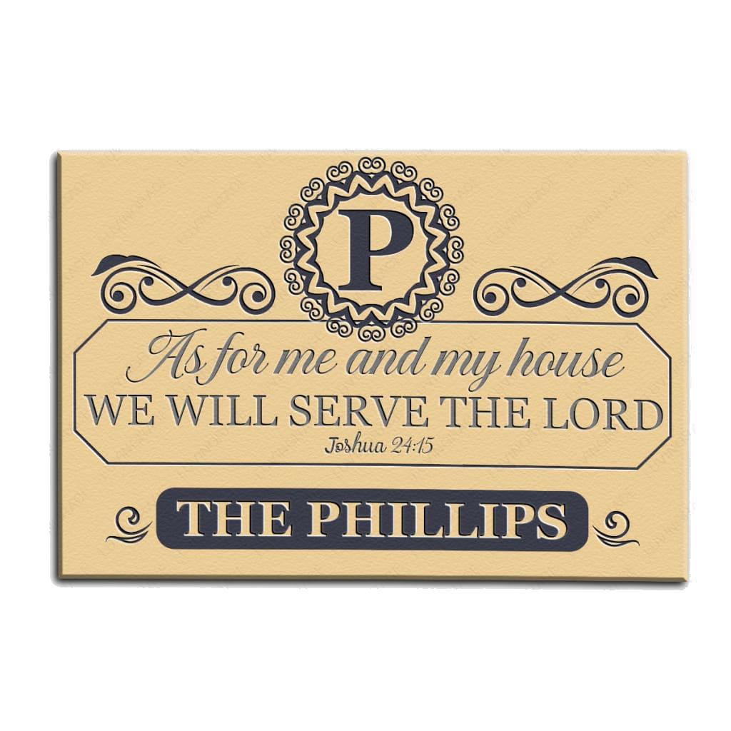 Luvingrace M57 Luxury Monogram Collection As For My House Personalized Doormat